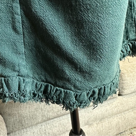 Umgee S Linen Cotton Blend 3/4 Sleeve Raw Hem peasant top sweetheart neck.A49 - Picture 6 of 11